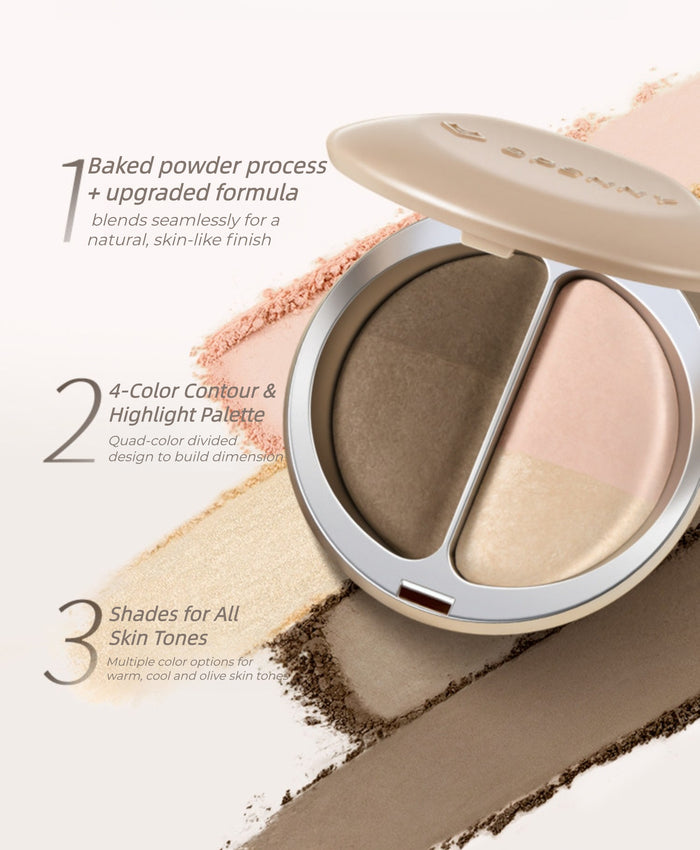 SPENNY 4-color Baked Powder Contour Palette T5697