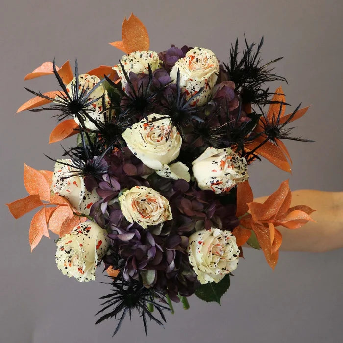 Spooky Season Flower Bouquet in Hand
