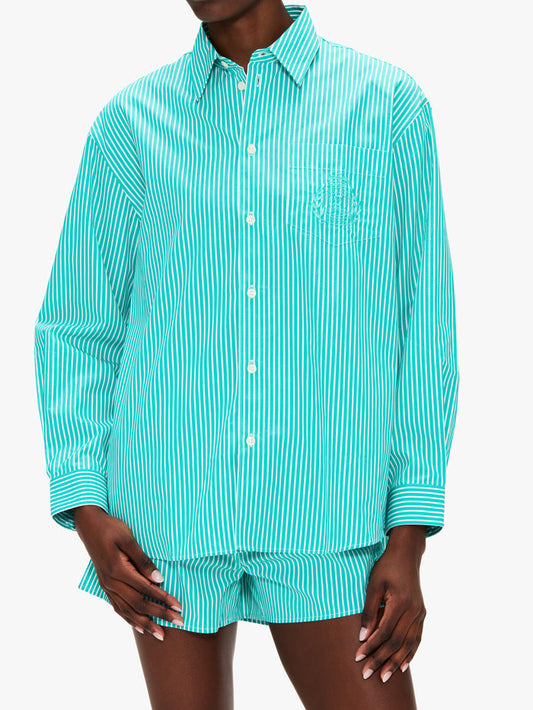 Sporty & Rich NY Crest Oversized Shirt