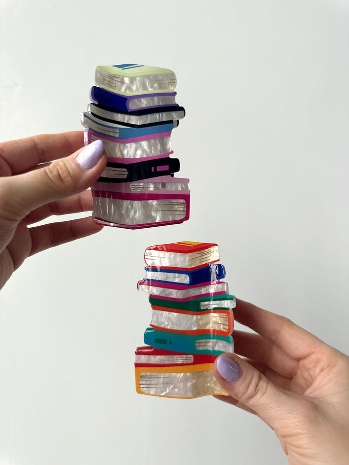 Stack of Books Claw Clip
