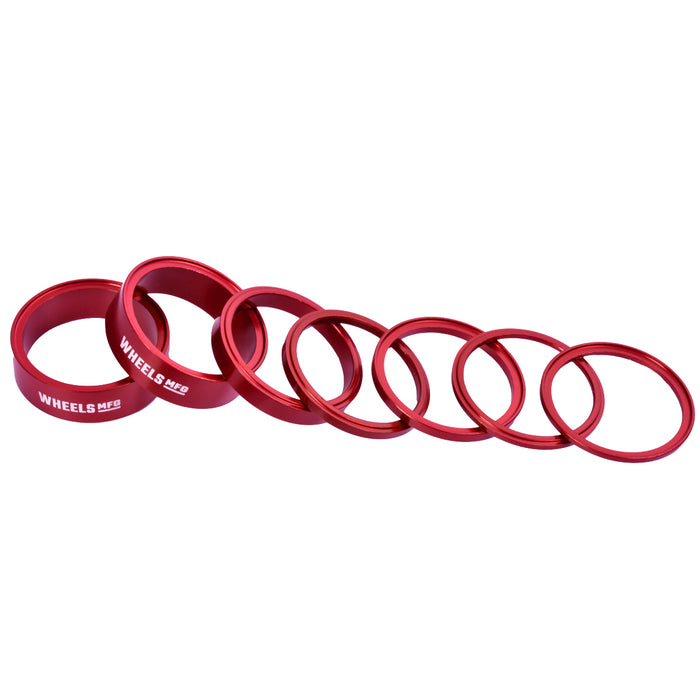 StackRight Aluminum Headset Spacer Pack - Red