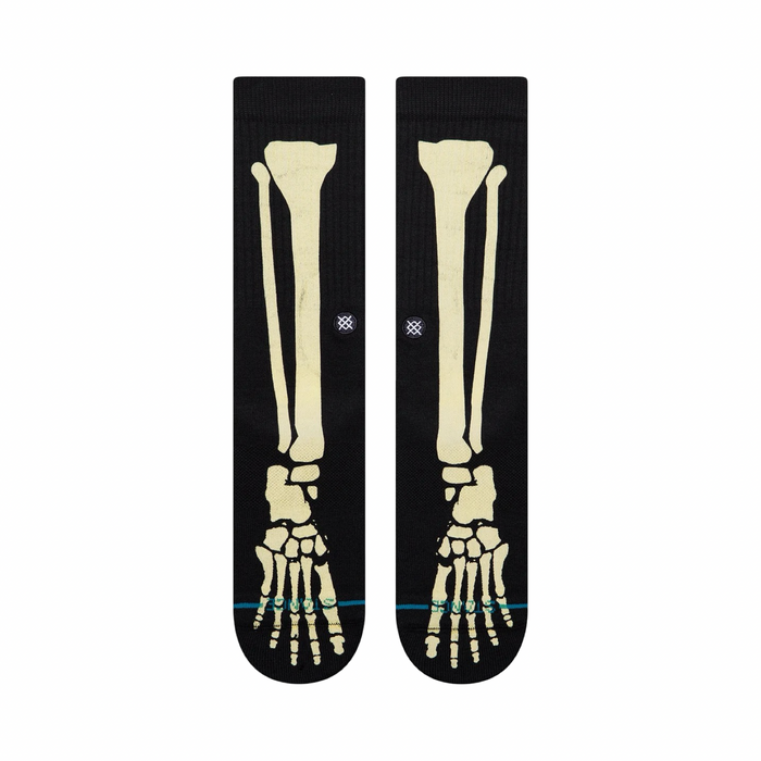 Stance Icon Bones Crew Black Socks