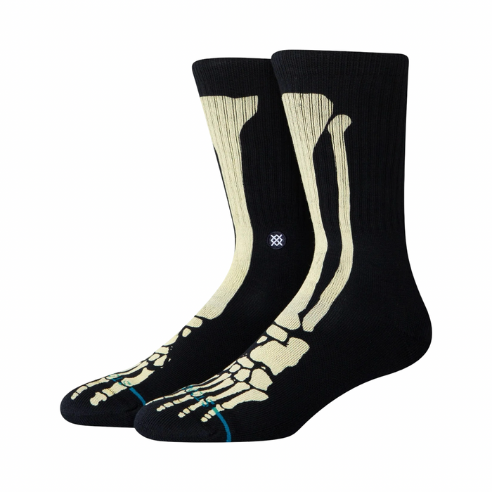Stance Icon Bones Crew Black Socks