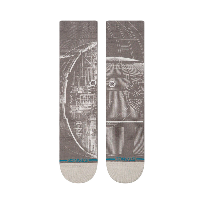 Stance x Star Wars Death Star Icon Print Socks Grey