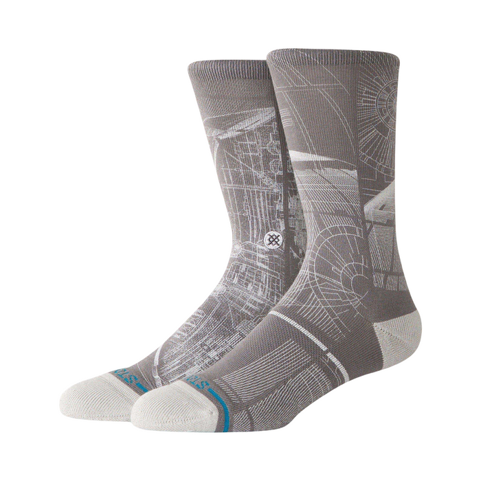 Stance x Star Wars Death Star Icon Print Socks Grey