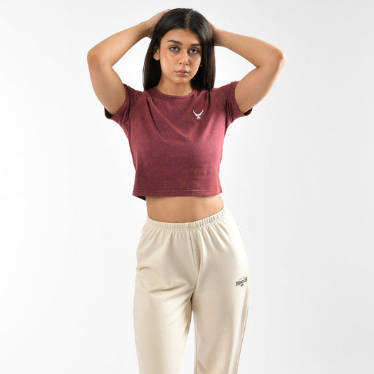 Stone Wash Tie Dye Crop Top - IRONGEAR Fitness