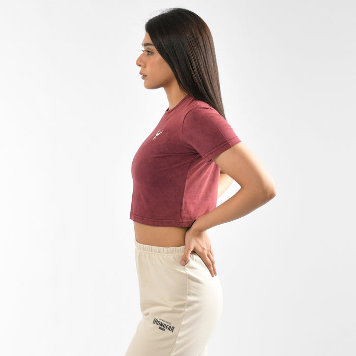 Stone Wash Tie Dye Crop Top - IRONGEAR Fitness