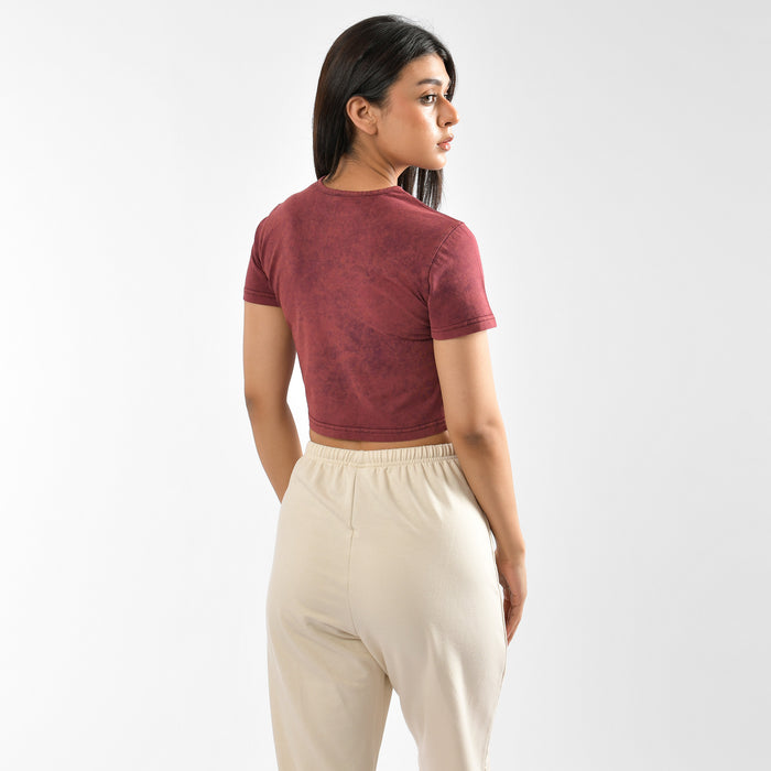 Stone Wash Tie Dye Crop Top - IRONGEAR Fitness