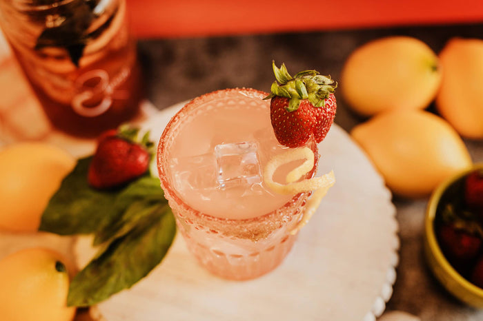 Strawberry Shrub Cocktail Infusion Jar