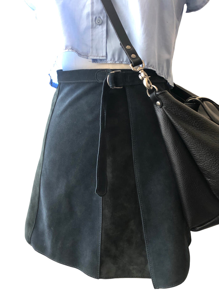 Suede Wrap Skirt