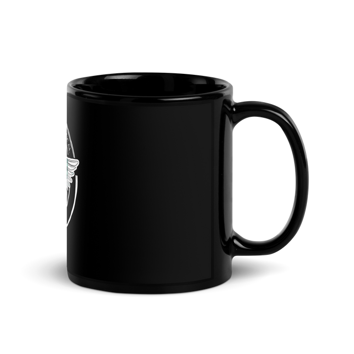 Support Your Local- Black Glossy Mug