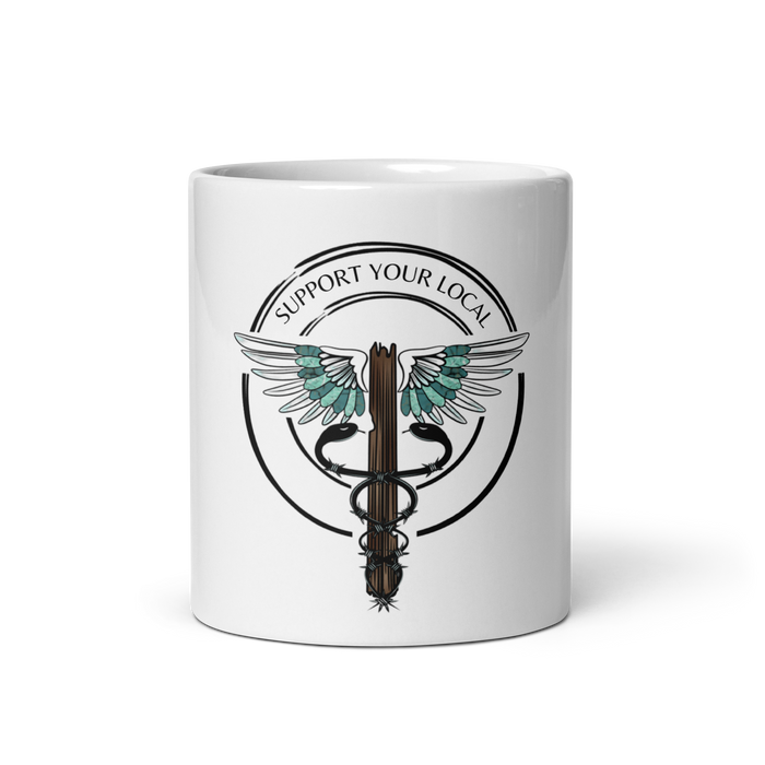 Support Your Local- White Glossy Mug