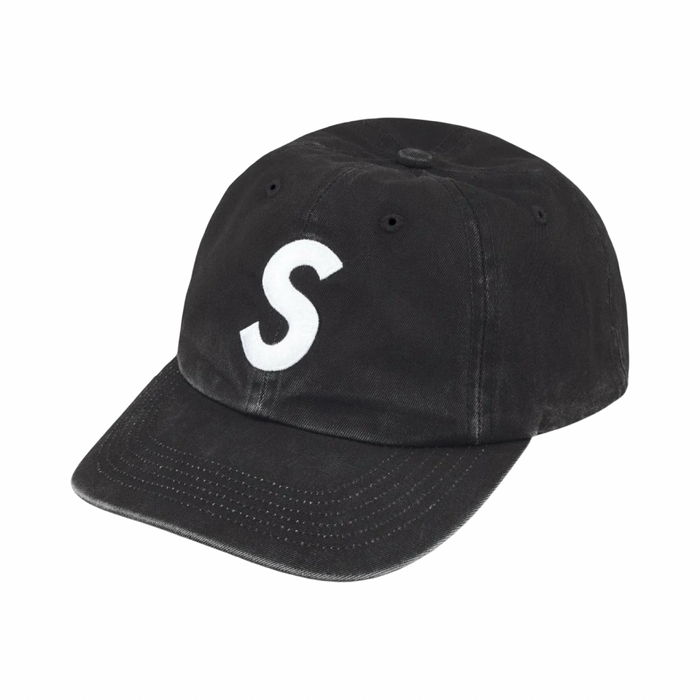 Supreme S Logo 2 Tone Pigment Black 6 Panel Cap FW25