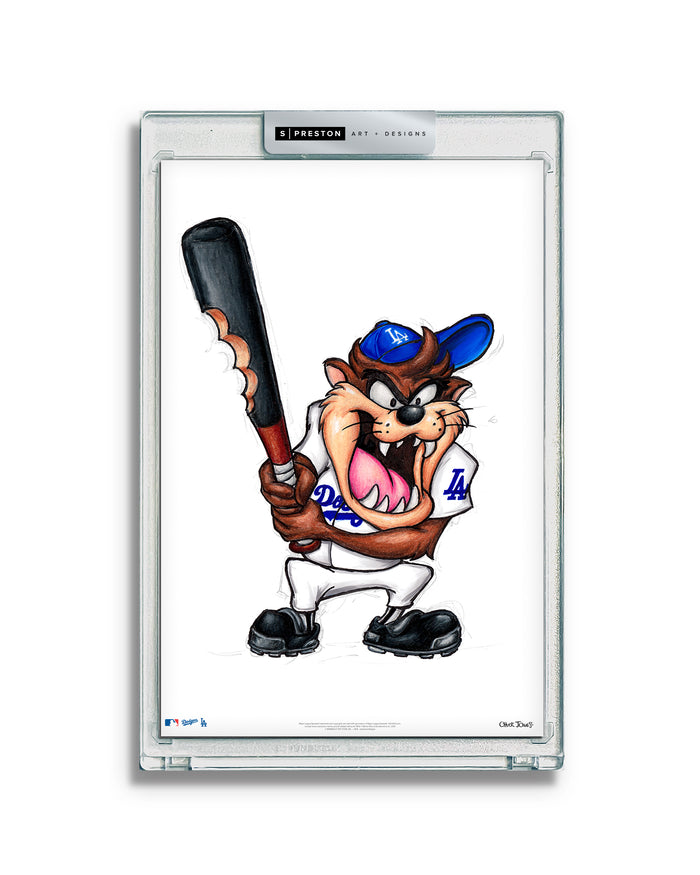 Taz On Deck x MLB Dodgers Limited Edition Art Slab