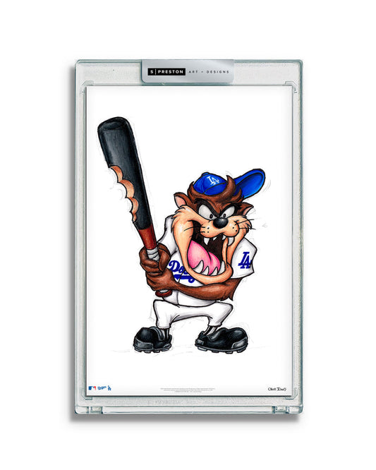 Taz On Deck x MLB Dodgers Limited Edition Art Slab