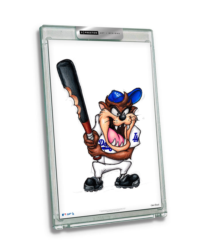 Taz On Deck x MLB Dodgers Limited Edition Art Slab