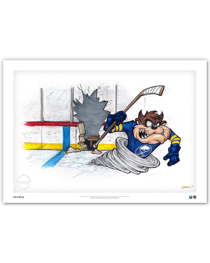 Tazmanian Line Change x NHL Buffalo Sabres Tazmanian Devil Limited Edition Art Print
