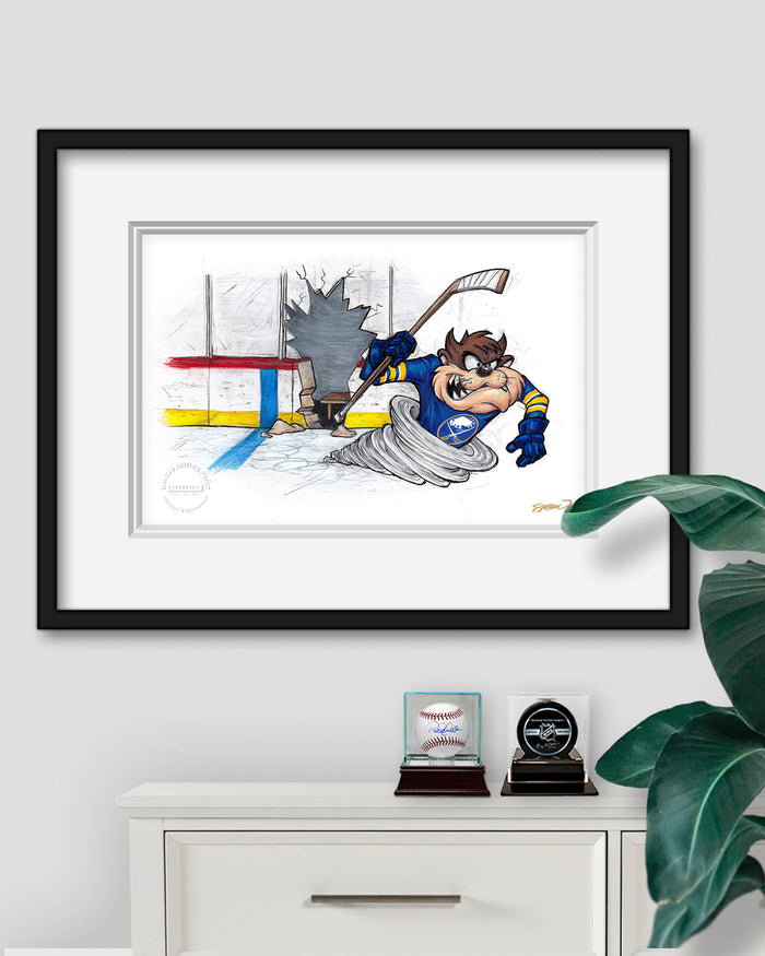 Tazmanian Line Change x NHL Buffalo Sabres Tazmanian Devil Limited Edition Art Print