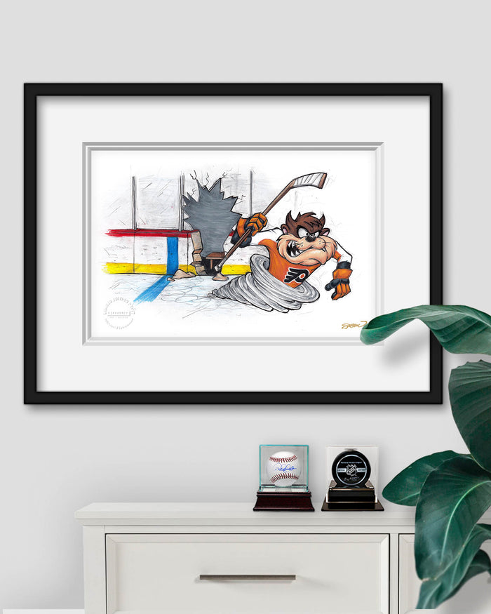 Tazmanian Line Change x NHL Flyers Tazmanian Devil Limited Edition Art Print