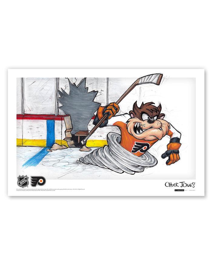 Tazmanian Line Change x NHL Flyers Tazmanian Devil Limited Edition Art Print