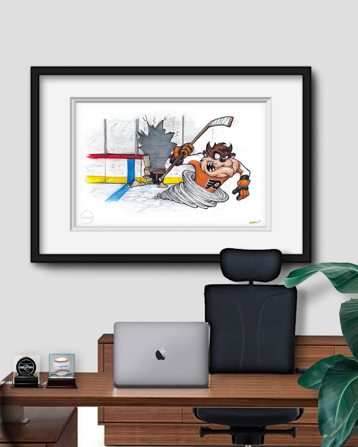 Tazmanian Line Change x NHL Flyers Tazmanian Devil Limited Edition Art Print
