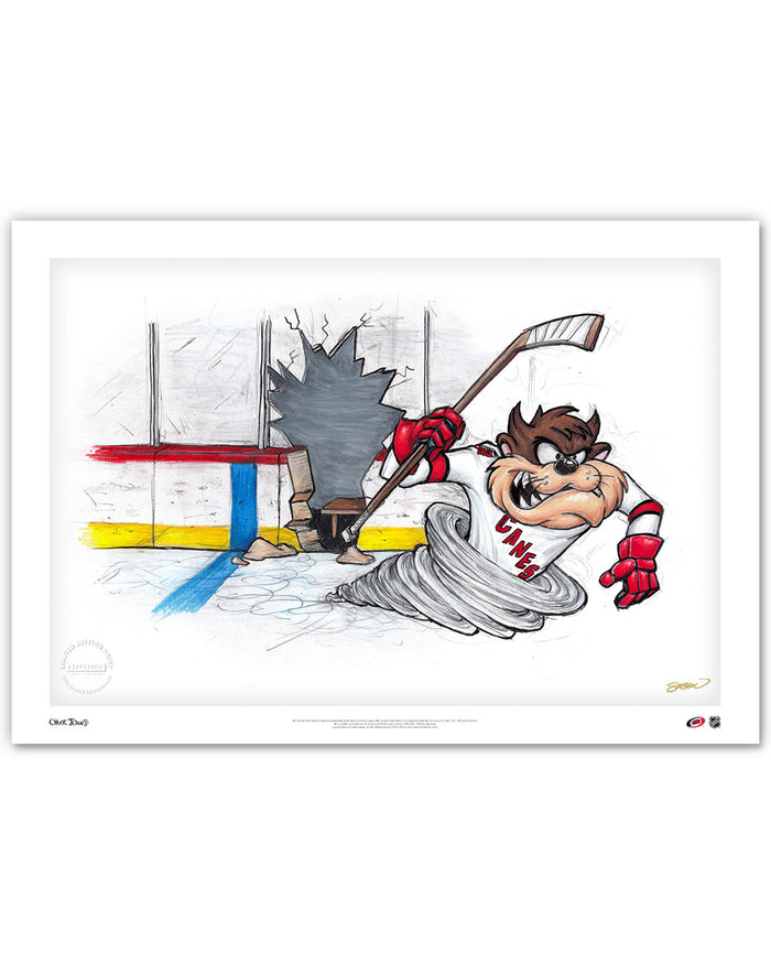 Tazmanian Line Change x NHL Hurricanes Tazmanian Devil Limited Edition Art Print
