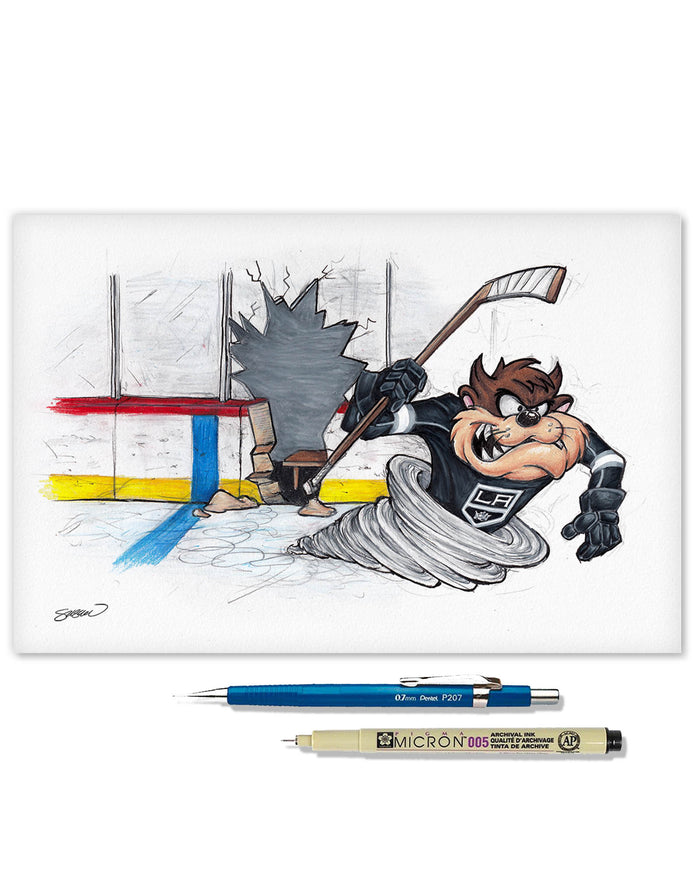 Tazmanian Line Change x NHL Kings Tazmanian Devil Limited Edition Art Print