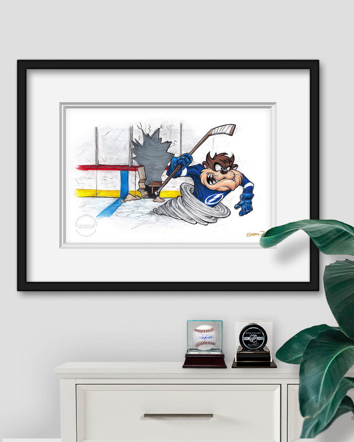 Tazmanian Line Change x NHL Lightning Tazmanian Devil Limited Edition Art Print