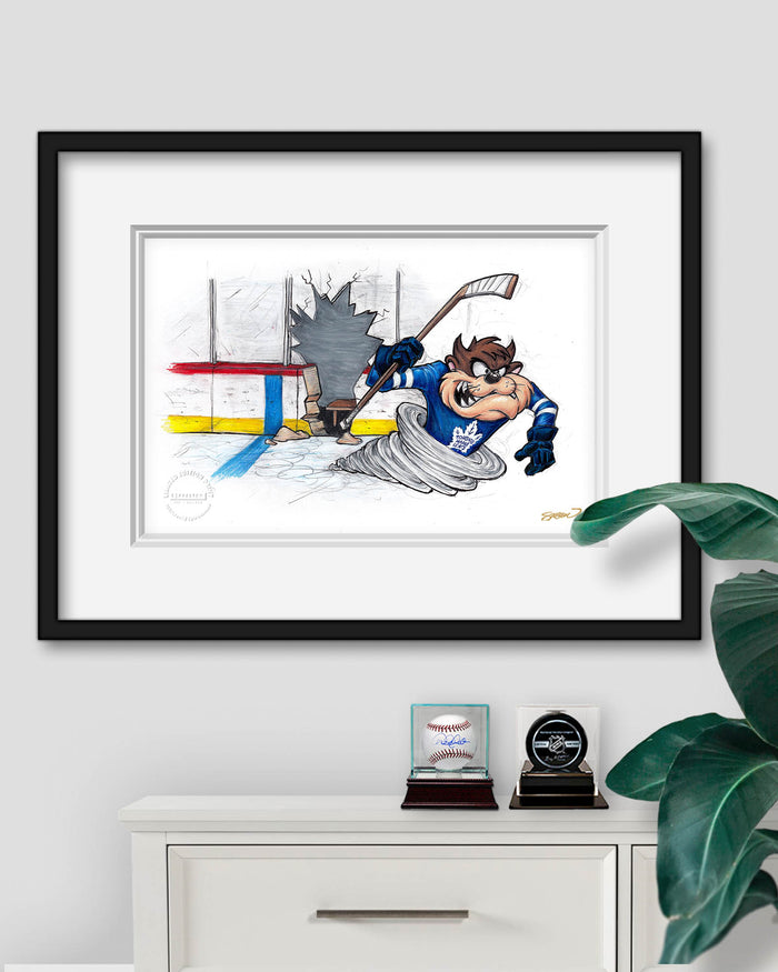 Tazmanian Line Change x NHL Maple Leafs Tazmanian Devil Limited Edition Art Print