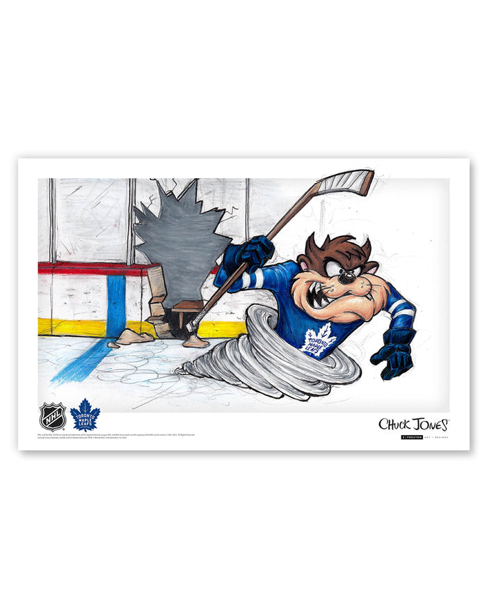 Tazmanian Line Change x NHL Maple Leafs Tazmanian Devil Limited Edition Art Print
