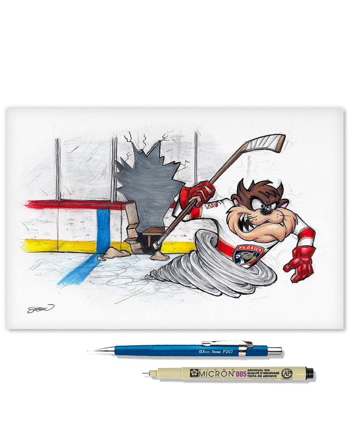 Tazmanian Line Change x NHL Panthers Tazmanian Devil Limited Edition Art Print