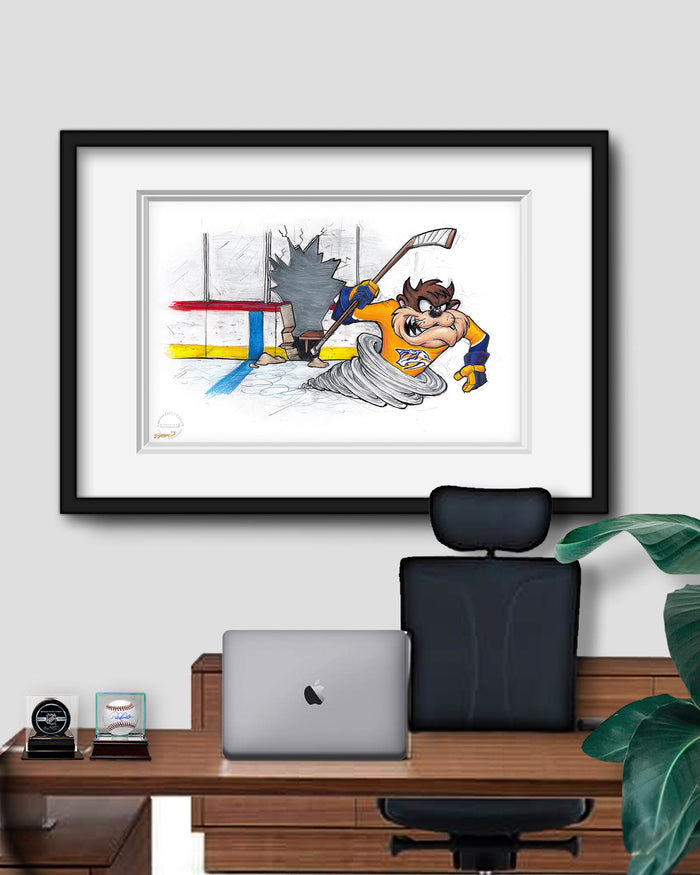 Tazmanian Line Change x NHL Predators Tazmanian Devil Limited Edition Art Print
