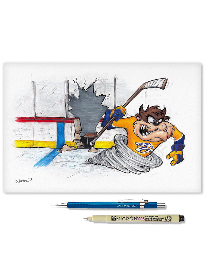 Tazmanian Line Change x NHL Predators Tazmanian Devil Limited Edition Art Print