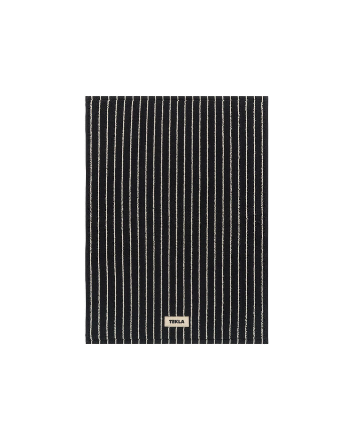 lost & found TEKLA Tekla Terry Bath Mat Black Stripes