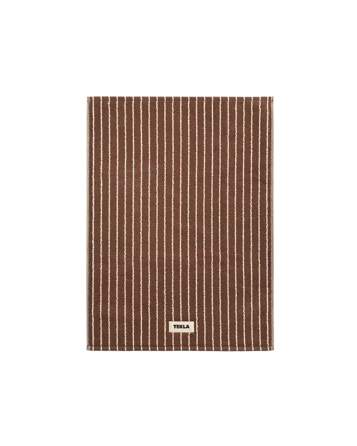 lost & found TEKLA Tekla Terry Bath Mat Rust Stripes