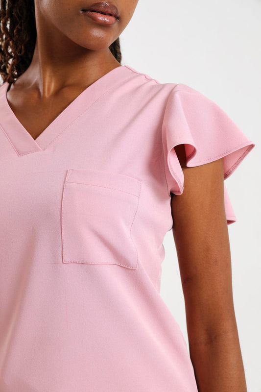 THE LADIES V-NECK FLOW TOP - Greens Medi Scrubs South Africa - Premium Medical Uniforms & Apparel - Delivery Across SA