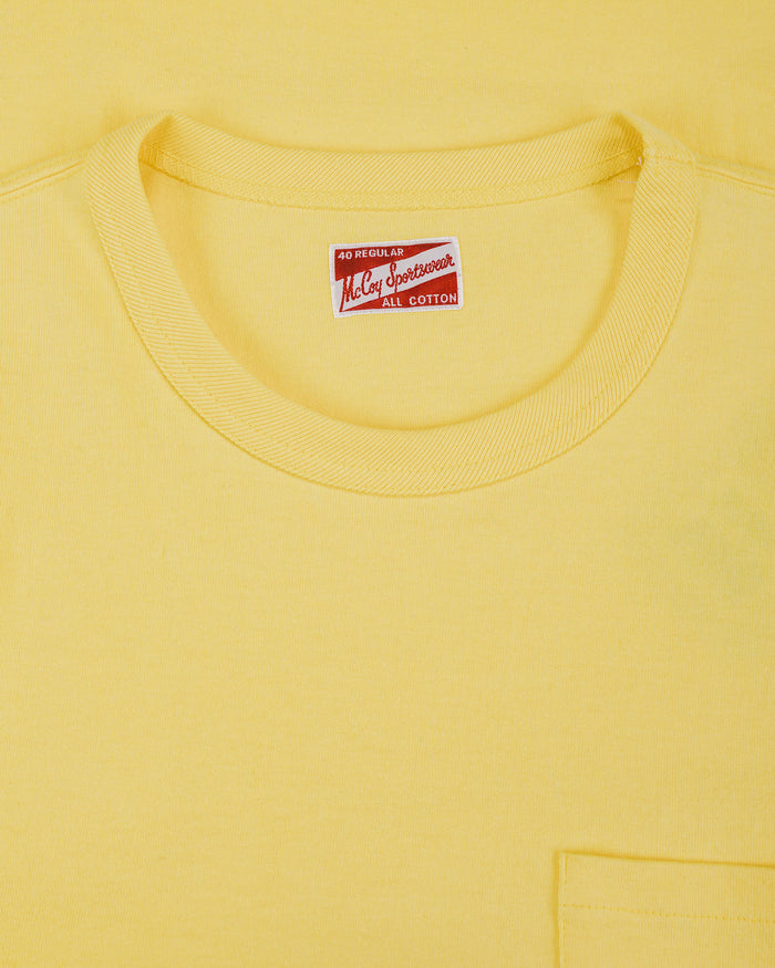 lost & found The Real McCoy's The Real McCoy's MC22006 Pocket Tee Canary