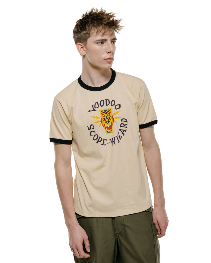 lost & found The Real McCoy's The Real McCoy's MC26009 Military Tee / Voodoo, Colored Ecru/Black