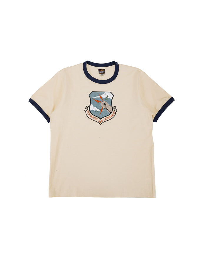 lost & found The Real McCoy's The Real McCoy's MC26013 Military Tee / Strategic Air Commando Ecru/Navy