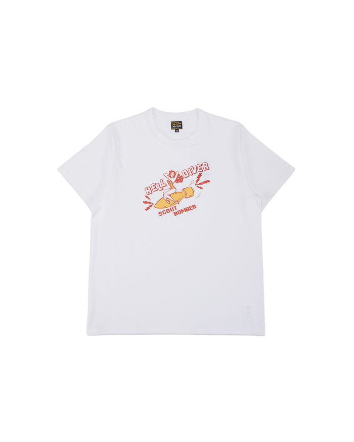lost & found The Real McCoy's The Real McCoy's MC26019 Military Tee / Hell Diver White
