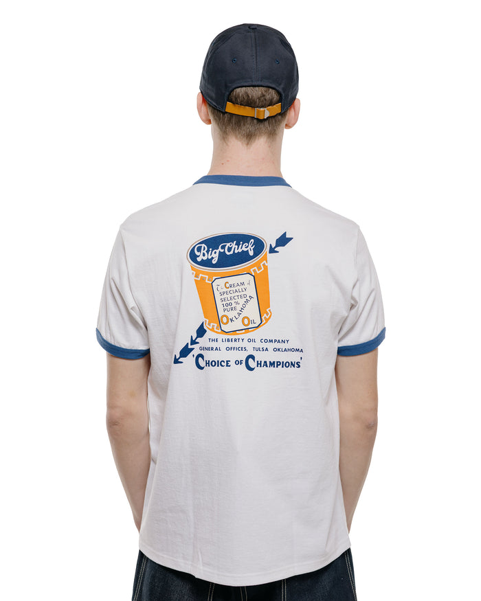 lost & found The Real McCoy's The Real McCoy's MC26027 Joe McCoy Tee / Big Chief White/Blue