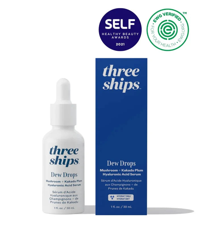 Three Ships Dew Drops Mushroom Hyaluronic Acid + Vitamin C Serum - Aesthetics By Kell