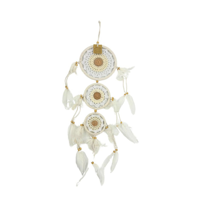 Tiered Beige & White Dreamcatcher