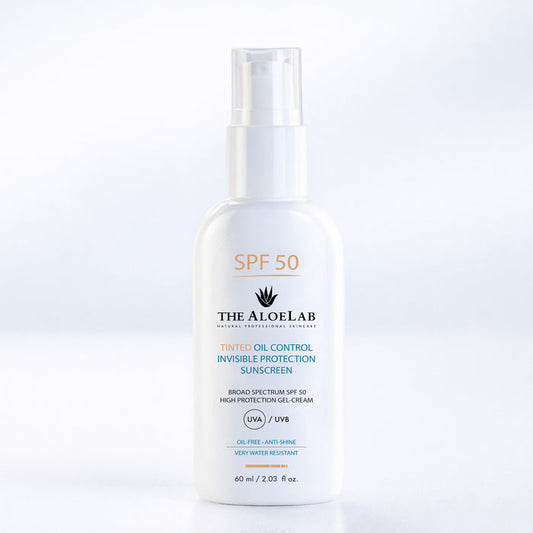 TINTED OIL CONTROL INVISIBLE PROTECTION SPF 50 SUNSCREEN - The ALOELAB