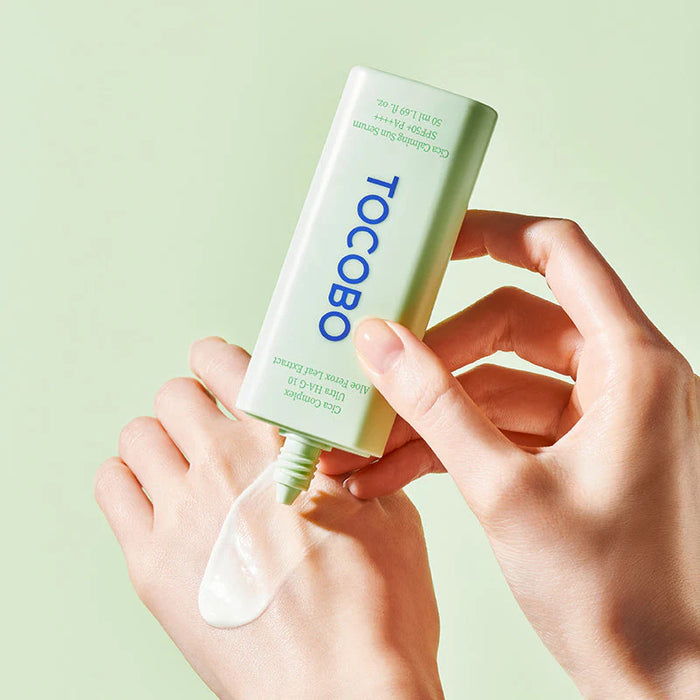TOCOBO Cica Calming Sun Serum SPF50+ PA++++ raminantis serumas nuo saulės