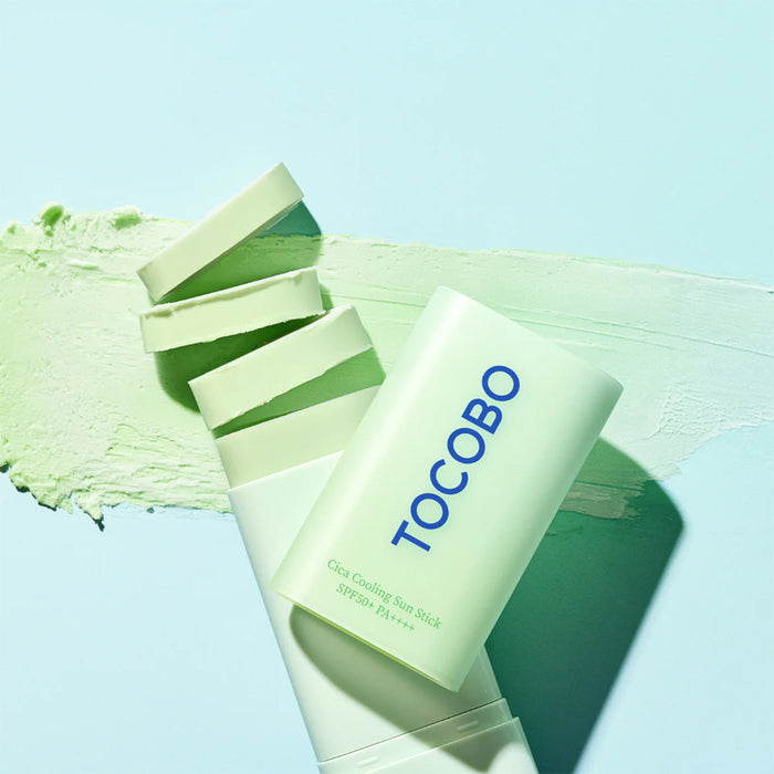 TOCOBO Cica Cooling Sun Stick SPF50+ PA++++ vėsinantis SPF pieštukas jautriai odai