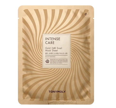 TONYMOLY Intense Care Gold 24 K Snail Mask Sheet 10 Pcs kit مجموعة اقنعة ورقية بهلام الحلزون