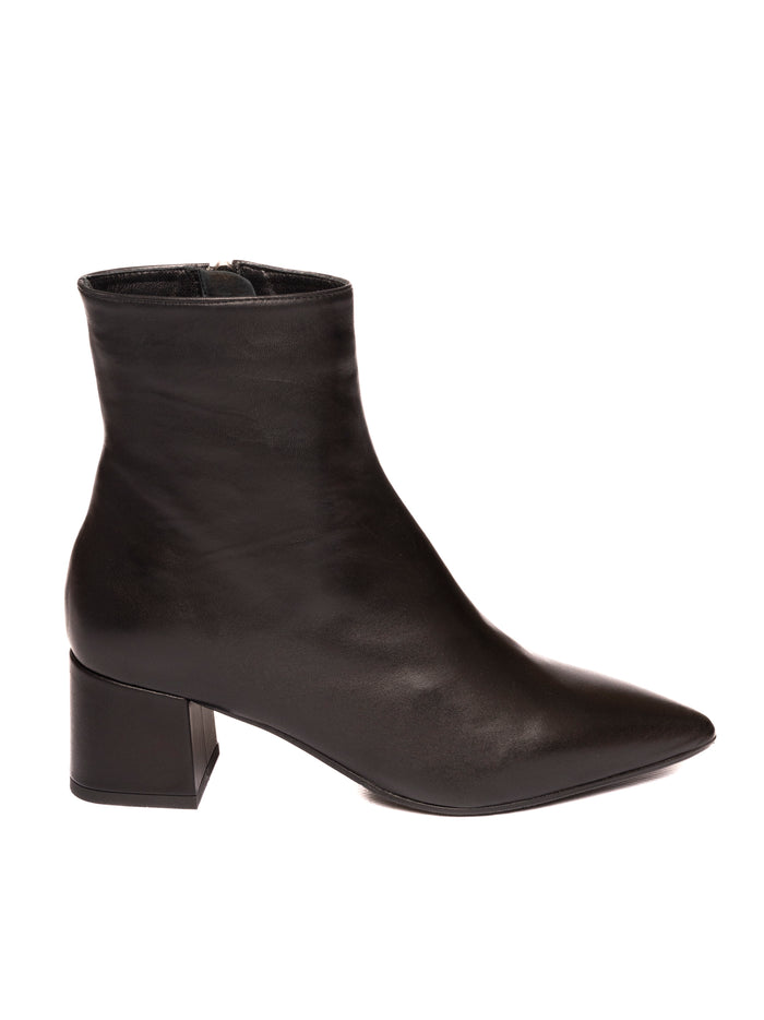 FRANCO RUSSO tronchetto in nappa nero<BR/> 6837 NAPPA-NERO