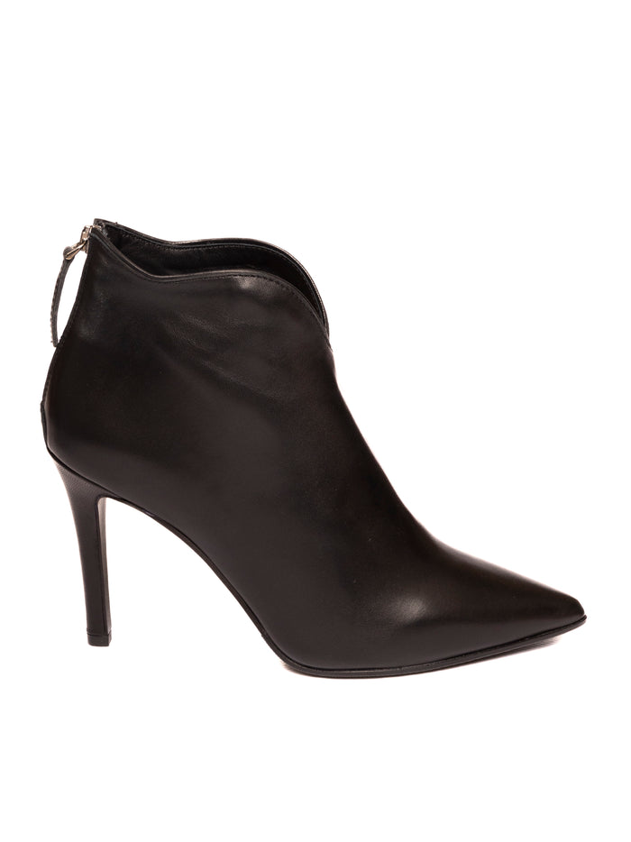 FRANCO RUSSO tronchetto in pelle nero 206520 NAPPA-NERO