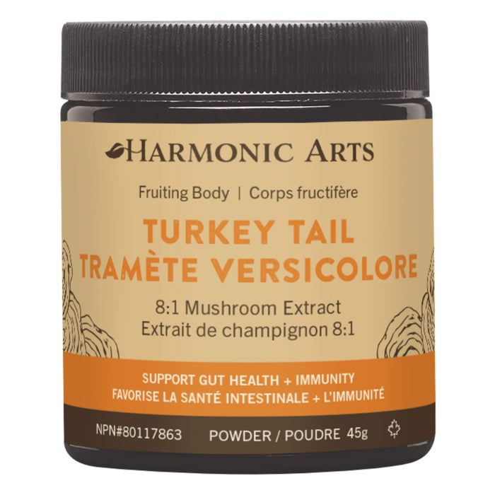 Jar of Harmonic Arts Turkey Tail Powder 45 Grams